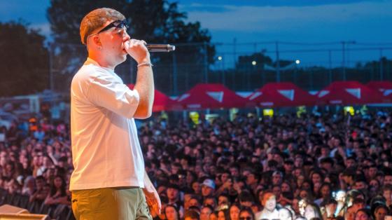 Pedro Quevedo på scenen i Las Palmas.