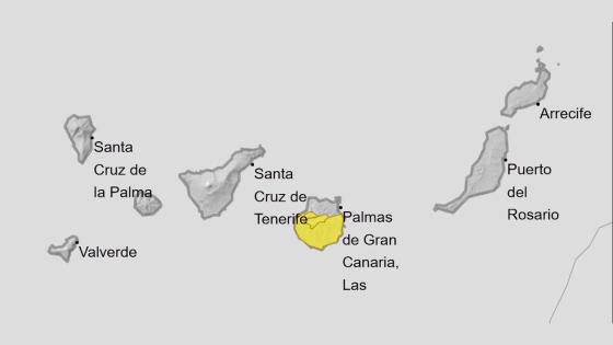 Varsel for høye temperatur på Gran Canaria.
