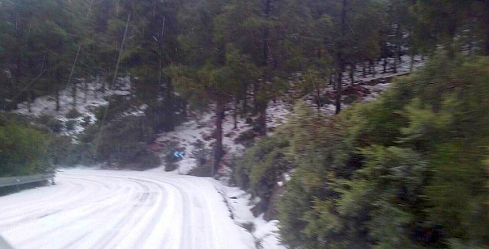 Här ligger snön i bergen i Gran Canaria