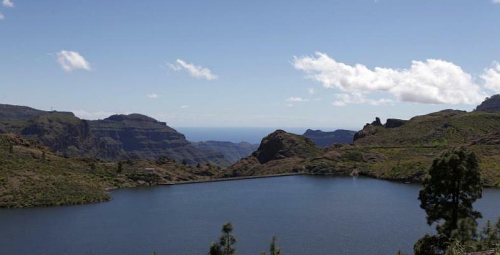 Vannreservoaret Presa de Las Niñas på Gran Canaria.