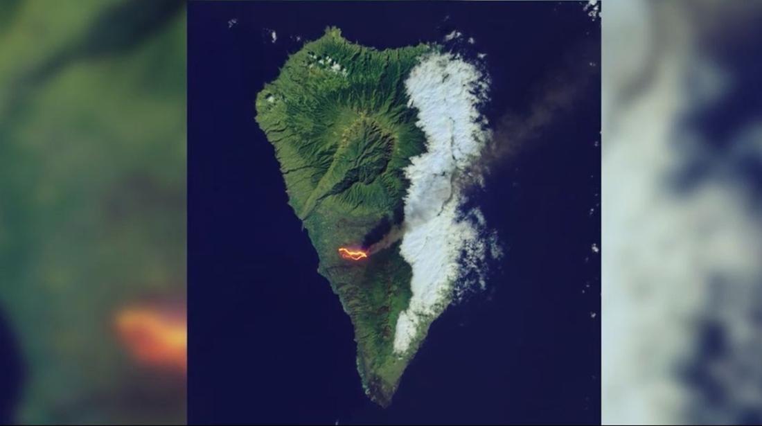 Vulkanutbrudd på La Palma september 2021.