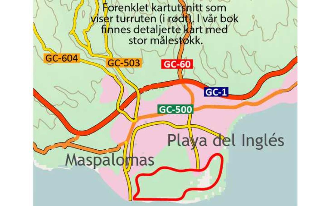 Fottur i Maspalomas. Ill: Frifot Forlag